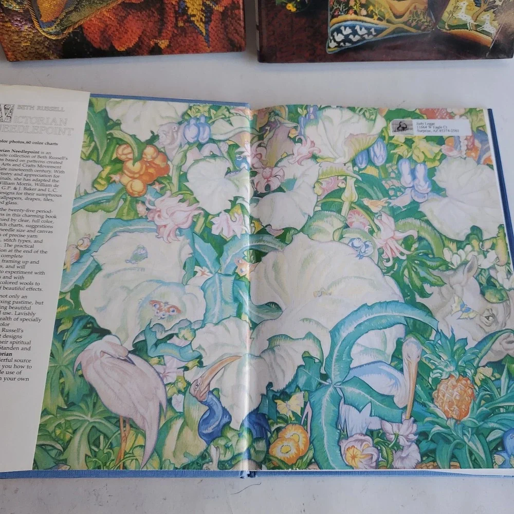 Group Of 4 Vintage Needlepoint Books For Needlework Includes Pattern Ehrman